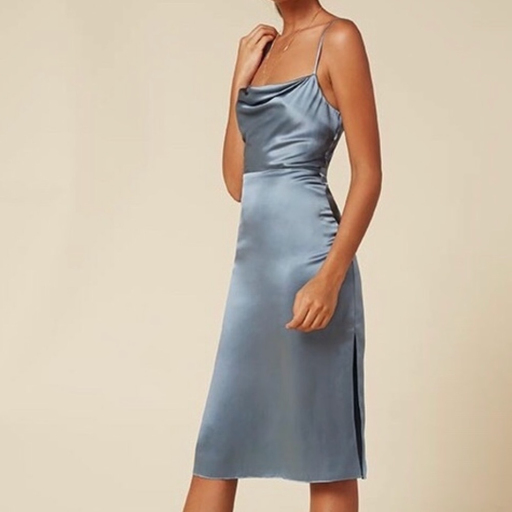 Reformation Adara dress in blue - Picture 1 of 6